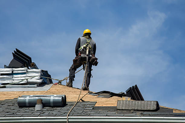 Professional Storm Damage Roof Repair technician working in Fort Bragg, CA